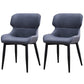 Nordic Style Leather Dining Upholstered Chairs Wingback Parsons Arm Chairs Dark Gray 2 Piece Set Clearhalo ' kitchen&dining_furn' 'Dining Chairs' 'Dining Tables & Seating' 'dining_chair' 'furn' 'furn_dining_chair' 'Furniture' 'furniture_dining_chair' 'Kitchen & Dining Furniture' 'kitchen' 3950765