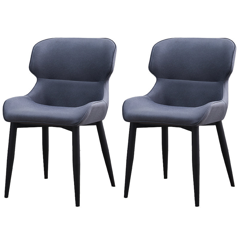 Nordic Style Leather Dining Upholstered Chairs Wingback Parsons Arm Chairs Dark Gray 2 Piece Set Clearhalo ' kitchen&dining_furn' 'Dining Chairs' 'Dining Tables & Seating' 'dining_chair' 'furn' 'furn_dining_chair' 'Furniture' 'furniture_dining_chair' 'Kitchen & Dining Furniture' 'kitchen' 3950765