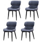 Nordic Style Leather Dining Upholstered Chairs Wingback Parsons Arm Chairs Dark Gray 4 Piece Set Clearhalo ' kitchen&dining_furn' 'Dining Chairs' 'Dining Tables & Seating' 'dining_chair' 'furn' 'furn_dining_chair' 'Furniture' 'furniture_dining_chair' 'Kitchen & Dining Furniture' 'kitchen' 3950767