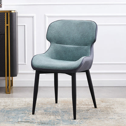 Nordic Style Leather Dining Upholstered Chairs Wingback Parsons Arm Chairs Turquoise 1 Piece Clearhalo ' kitchen&dining_furn' 'Dining Chairs' 'Dining Tables & Seating' 'dining_chair' 'furn' 'furn_dining_chair' 'Furniture' 'furniture_dining_chair' 'Kitchen & Dining Furniture' 'kitchen' 3950769