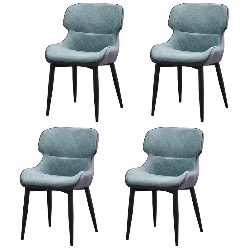 Nordic Style Leather Dining Upholstered Chairs Wingback Parsons Arm Chairs Turquoise 4 Piece Set Clearhalo ' kitchen&dining_furn' 'Dining Chairs' 'Dining Tables & Seating' 'dining_chair' 'furn' 'furn_dining_chair' 'Furniture' 'furniture_dining_chair' 'Kitchen & Dining Furniture' 'kitchen' 3950772