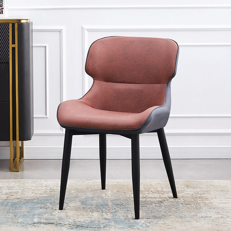 Nordic Style Leather Dining Upholstered Chairs Wingback Parsons Arm Chairs Red 1 Piece Clearhalo ' kitchen&dining_furn' 'Dining Chairs' 'Dining Tables & Seating' 'dining_chair' 'furn' 'furn_dining_chair' 'Furniture' 'furniture_dining_chair' 'Kitchen & Dining Furniture' 'kitchen' 3950774