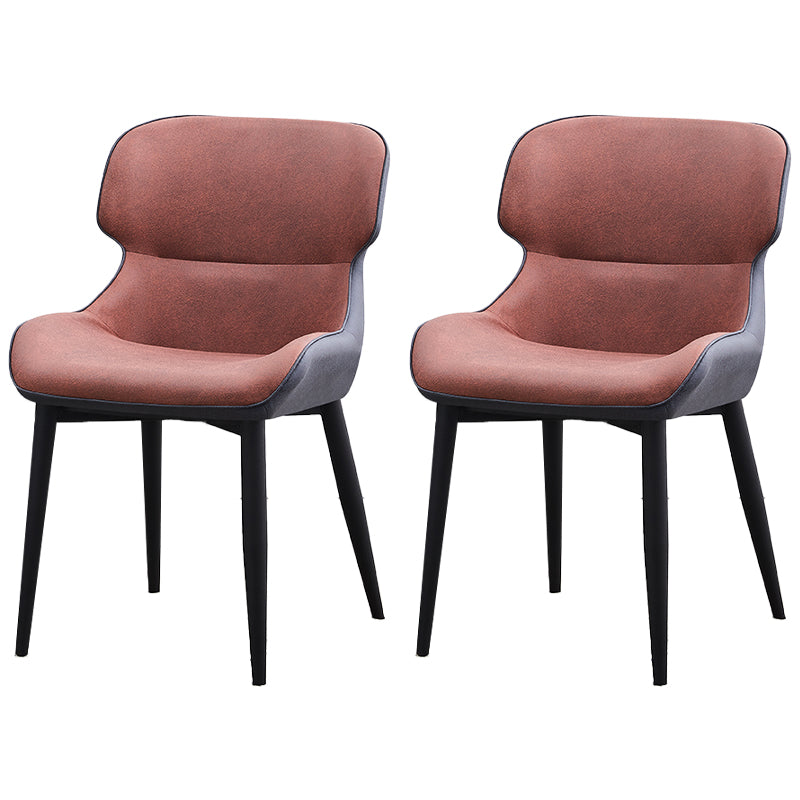 Nordic Style Leather Dining Upholstered Chairs Wingback Parsons Arm Chairs Red 2 Piece Set Clearhalo ' kitchen&dining_furn' 'Dining Chairs' 'Dining Tables & Seating' 'dining_chair' 'furn' 'furn_dining_chair' 'Furniture' 'furniture_dining_chair' 'Kitchen & Dining Furniture' 'kitchen' 3950776