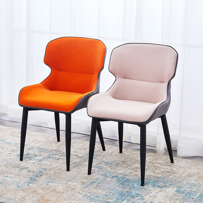 Nordic Style Leather Dining Upholstered Chairs Wingback Parsons Arm Chairs Clearhalo ' kitchen&dining_furn' 'Dining Chairs' 'Dining Tables & Seating' 'dining_chair' 'furn' 'furn_dining_chair' 'Furniture' 'furniture_dining_chair' 'Kitchen & Dining Furniture' 'kitchen' 3950780