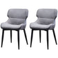 Nordic Style Leather Dining Upholstered Chairs Wingback Parsons Arm Chairs Light Gray 2 Piece Set Clearhalo ' kitchen&dining_furn' 'Dining Chairs' 'Dining Tables & Seating' 'dining_chair' 'furn' 'furn_dining_chair' 'Furniture' 'furniture_dining_chair' 'Kitchen & Dining Furniture' 'kitchen' 3950783