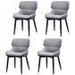 Nordic Style Leather Dining Upholstered Chairs Wingback Parsons Arm Chairs Light Gray 4 Piece Set Clearhalo ' kitchen&dining_furn' 'Dining Chairs' 'Dining Tables & Seating' 'dining_chair' 'furn' 'furn_dining_chair' 'Furniture' 'furniture_dining_chair' 'Kitchen & Dining Furniture' 'kitchen' 3950785