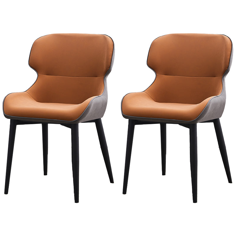 Nordic Style Leather Dining Upholstered Chairs Wingback Parsons Arm Chairs Khaki 2 Piece Set Clearhalo ' kitchen&dining_furn' 'Dining Chairs' 'Dining Tables & Seating' 'dining_chair' 'furn' 'furn_dining_chair' 'Furniture' 'furniture_dining_chair' 'Kitchen & Dining Furniture' 'kitchen' 3950787