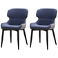 Nordic Style Leather Dining Upholstered Chairs Wingback Parsons Arm Chairs Dark Blue 2 Piece Set Clearhalo ' kitchen&dining_furn' 'Dining Chairs' 'Dining Tables & Seating' 'dining_chair' 'furn' 'furn_dining_chair' 'Furniture' 'furniture_dining_chair' 'Kitchen & Dining Furniture' 'kitchen' 3950793