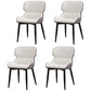 Nordic Style Leather Dining Upholstered Chairs Wingback Parsons Arm Chairs White 4 Piece Set Clearhalo ' kitchen&dining_furn' 'Dining Chairs' 'Dining Tables & Seating' 'dining_chair' 'furn' 'furn_dining_chair' 'Furniture' 'furniture_dining_chair' 'Kitchen & Dining Furniture' 'kitchen' 3950797