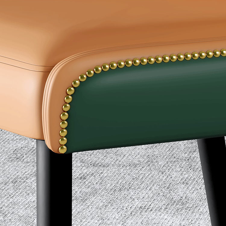 Scandinavian Style Wingback Chairs Leather Dining Armless Chairs for Home Clearhalo ' kitchen&dining_furn' 'Dining Chairs' 'Dining Tables & Seating' 'dining_chair' 'furn' 'furn_dining_chair' 'Furniture' 'furniture_dining_chair' 'Kitchen & Dining Furniture' 'kitchen' 3950812