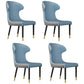 Scandinavian Style Wingback Chairs Leather Dining Armless Chairs for Home Blue 4 Piece Set Clearhalo ' kitchen&dining_furn' 'Dining Chairs' 'Dining Tables & Seating' 'dining_chair' 'furn' 'furn_dining_chair' 'Furniture' 'furniture_dining_chair' 'Kitchen & Dining Furniture' 'kitchen' 3950815
