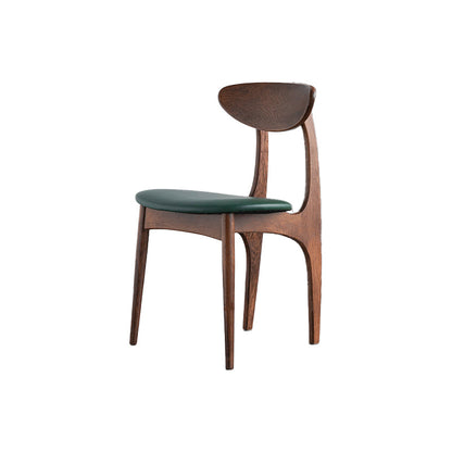 Scandinavian Style Wood Dining Side Chair Open Back Dining Side Chairs for Home Use Green 1 Piece Walnut Clearhalo ' kitchen&dining_furn' 'Dining Chairs' 'Dining Tables & Seating' 'dining_chair' 'furn' 'furn_dining_chair' 'Furniture' 'furniture_dining_chair' 'Kitchen & Dining Furniture' 'kitchen' 3950850