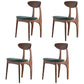 Scandinavian Style Wood Dining Side Chair Open Back Dining Side Chairs for Home Use Green 4 Piece Set Walnut Clearhalo ' kitchen&dining_furn' 'Dining Chairs' 'Dining Tables & Seating' 'dining_chair' 'furn' 'furn_dining_chair' 'Furniture' 'furniture_dining_chair' 'Kitchen & Dining Furniture' 'kitchen' 3950853