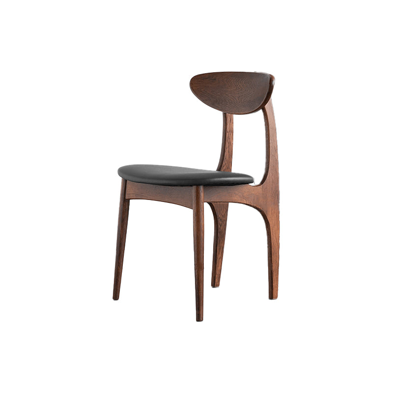 Scandinavian Style Wood Dining Side Chair Open Back Dining Side Chairs for Home Use Black 1 Piece Walnut Clearhalo ' kitchen&dining_furn' 'Dining Chairs' 'Dining Tables & Seating' 'dining_chair' 'furn' 'furn_dining_chair' 'Furniture' 'furniture_dining_chair' 'Kitchen & Dining Furniture' 'kitchen' 3950862