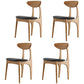 Scandinavian Style Wood Dining Side Chair Open Back Dining Side Chairs for Home Use Black 4 Piece Set Natural Wood Clearhalo ' kitchen&dining_furn' 'Dining Chairs' 'Dining Tables & Seating' 'dining_chair' 'furn' 'furn_dining_chair' 'Furniture' 'furniture_dining_chair' 'Kitchen & Dining Furniture' 'kitchen' 3950867