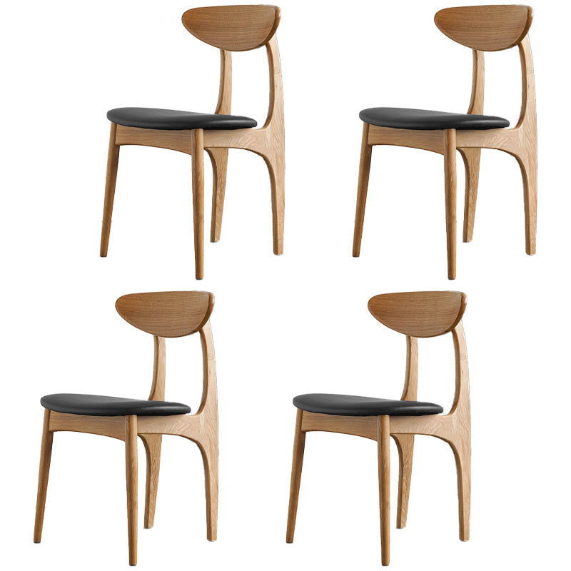Scandinavian Style Wood Dining Side Chair Open Back Dining Side Chairs for Home Use Black 4 Piece Set Natural Wood Clearhalo ' kitchen&dining_furn' 'Dining Chairs' 'Dining Tables & Seating' 'dining_chair' 'furn' 'furn_dining_chair' 'Furniture' 'furniture_dining_chair' 'Kitchen & Dining Furniture' 'kitchen' 3950867