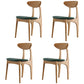 Scandinavian Style Wood Dining Side Chair Open Back Dining Side Chairs for Home Use Green 4 Piece Set Natural Wood Clearhalo ' kitchen&dining_furn' 'Dining Chairs' 'Dining Tables & Seating' 'dining_chair' 'furn' 'furn_dining_chair' 'Furniture' 'furniture_dining_chair' 'Kitchen & Dining Furniture' 'kitchen' 3950870
