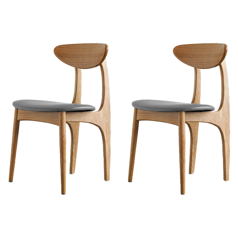 Scandinavian Style Wood Dining Side Chair Open Back Dining Side Chairs for Home Use Grey 2 Piece Set Natural Wood Clearhalo ' kitchen&dining_furn' 'Dining Chairs' 'Dining Tables & Seating' 'dining_chair' 'furn' 'furn_dining_chair' 'Furniture' 'furniture_dining_chair' 'Kitchen & Dining Furniture' 'kitchen' 3950872