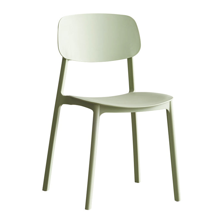 Scandinavian Stackable Armless Dining Chairs Plastic Open Back Side Chair (Set of 4) Clearhalo ' kitchen&dining_furn' 'Dining Chairs' 'Dining Tables & Seating' 'dining_chair' 'furn' 'furn_dining_chair' 'Furniture' 'furniture_dining_chair' 'Kitchen & Dining Furniture' 'kitchen' 3950884