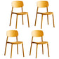 Scandinavian Stackable Armless Dining Chairs Plastic Open Back Side Chair (Set of 4) Ginger Clearhalo ' kitchen&dining_furn' 'Dining Chairs' 'Dining Tables & Seating' 'dining_chair' 'furn' 'furn_dining_chair' 'Furniture' 'furniture_dining_chair' 'Kitchen & Dining Furniture' 'kitchen' 3950885
