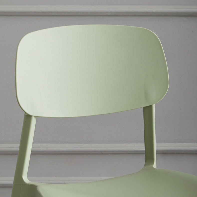 Scandinavian Stackable Armless Dining Chairs Plastic Open Back Side Chair (Set of 4) Clearhalo ' kitchen&dining_furn' 'Dining Chairs' 'Dining Tables & Seating' 'dining_chair' 'furn' 'furn_dining_chair' 'Furniture' 'furniture_dining_chair' 'Kitchen & Dining Furniture' 'kitchen' 3950886