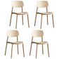 Scandinavian Stackable Armless Dining Chairs Plastic Open Back Side Chair (Set of 4) Camel Clearhalo ' kitchen&dining_furn' 'Dining Chairs' 'Dining Tables & Seating' 'dining_chair' 'furn' 'furn_dining_chair' 'Furniture' 'furniture_dining_chair' 'Kitchen & Dining Furniture' 'kitchen' 3950887