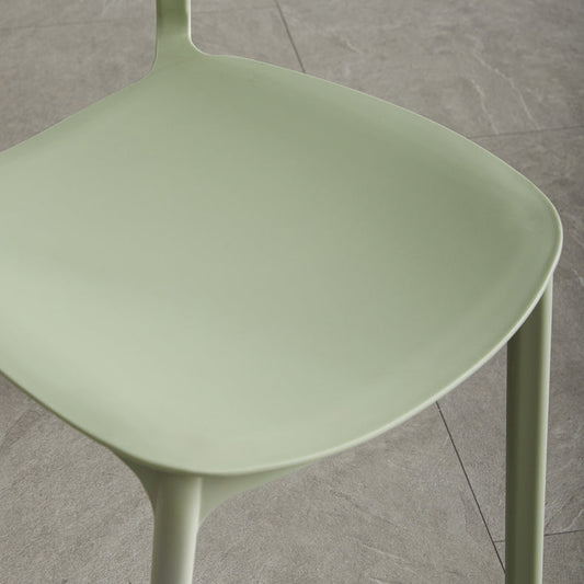 Scandinavian Stackable Armless Dining Chairs Plastic Open Back Side Chair (Set of 4) Clearhalo ' kitchen&dining_furn' 'Dining Chairs' 'Dining Tables & Seating' 'dining_chair' 'furn' 'furn_dining_chair' 'Furniture' 'furniture_dining_chair' 'Kitchen & Dining Furniture' 'kitchen' 3950888