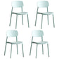 Scandinavian Stackable Armless Dining Chairs Plastic Open Back Side Chair (Set of 4) Denim Blue Clearhalo ' kitchen&dining_furn' 'Dining Chairs' 'Dining Tables & Seating' 'dining_chair' 'furn' 'furn_dining_chair' 'Furniture' 'furniture_dining_chair' 'Kitchen & Dining Furniture' 'kitchen' 3950889