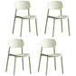 Scandinavian Stackable Armless Dining Chairs Plastic Open Back Side Chair (Set of 4) Mint Green Clearhalo ' kitchen&dining_furn' 'Dining Chairs' 'Dining Tables & Seating' 'dining_chair' 'furn' 'furn_dining_chair' 'Furniture' 'furniture_dining_chair' 'Kitchen & Dining Furniture' 'kitchen' 3950892