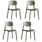Scandinavian Stackable Armless Dining Chairs Plastic Open Back Side Chair (Set of 4) Army Green Clearhalo ' kitchen&dining_furn' 'Dining Chairs' 'Dining Tables & Seating' 'dining_chair' 'furn' 'furn_dining_chair' 'Furniture' 'furniture_dining_chair' 'Kitchen & Dining Furniture' 'kitchen' 3950894