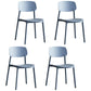 Scandinavian Stackable Armless Dining Chairs Plastic Open Back Side Chair (Set of 4) Lake Blue Clearhalo ' kitchen&dining_furn' 'Dining Chairs' 'Dining Tables & Seating' 'dining_chair' 'furn' 'furn_dining_chair' 'Furniture' 'furniture_dining_chair' 'Kitchen & Dining Furniture' 'kitchen' 3950897