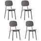 Plastic Scandinavian Armless Dining Chairs Open Back Side Chair (Set of 4) Grey Clearhalo ' kitchen&dining_furn' 'Dining Chairs' 'Dining Tables & Seating' 'dining_chair' 'furn' 'furn_dining_chair' 'Furniture' 'furniture_dining_chair' 'Kitchen & Dining Furniture' 'kitchen' 3950901