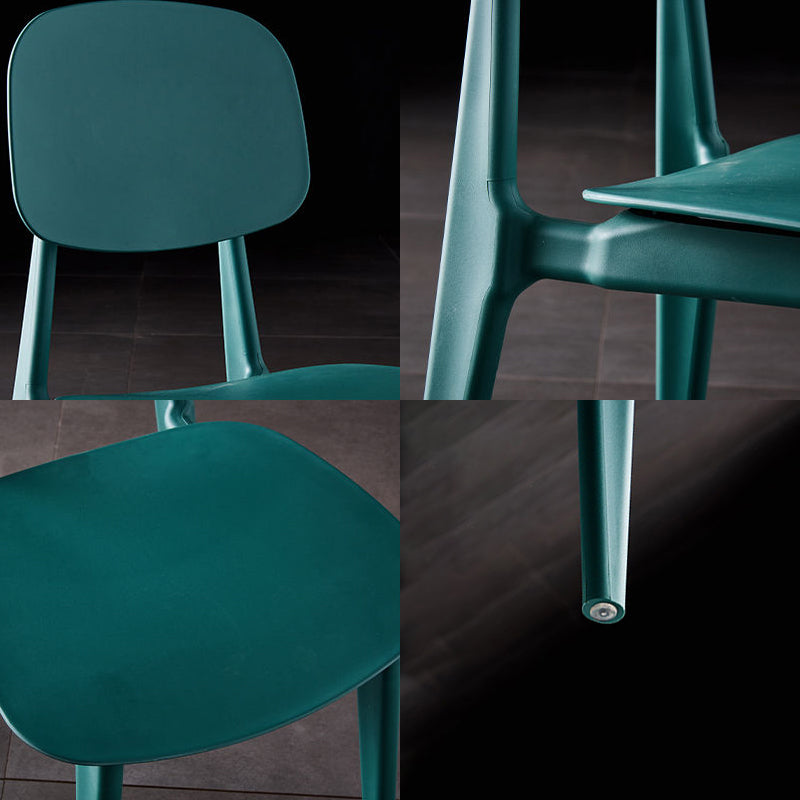 Plastic Scandinavian Armless Dining Chairs Open Back Side Chair (Set of 4) Clearhalo ' kitchen&dining_furn' 'Dining Chairs' 'Dining Tables & Seating' 'dining_chair' 'furn' 'furn_dining_chair' 'Furniture' 'furniture_dining_chair' 'Kitchen & Dining Furniture' 'kitchen' 3950911