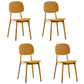 Plastic Scandinavian Armless Dining Chairs Open Back Side Chair (Set of 4) Ginger Clearhalo ' kitchen&dining_furn' 'Dining Chairs' 'Dining Tables & Seating' 'dining_chair' 'furn' 'furn_dining_chair' 'Furniture' 'furniture_dining_chair' 'Kitchen & Dining Furniture' 'kitchen' 3950912