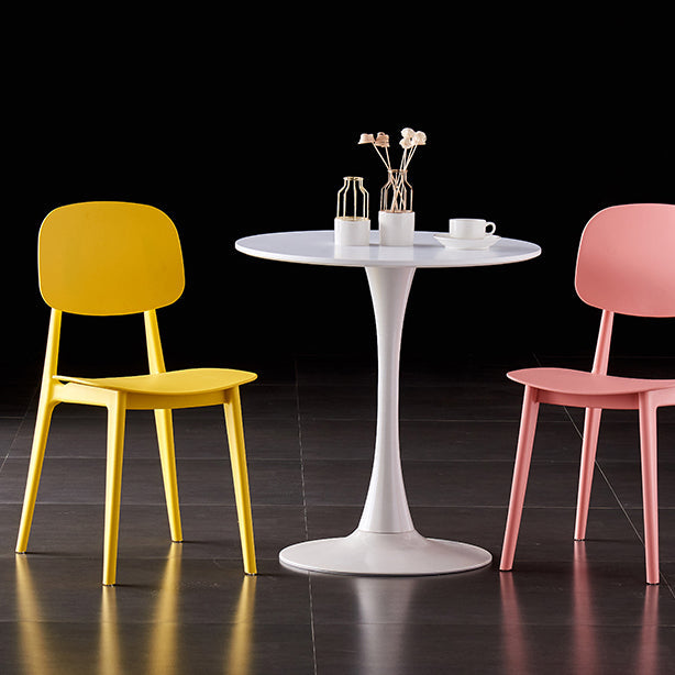 Plastic Scandinavian Armless Dining Chairs Open Back Side Chair (Set of 4) Clearhalo ' kitchen&dining_furn' 'Dining Chairs' 'Dining Tables & Seating' 'dining_chair' 'furn' 'furn_dining_chair' 'Furniture' 'furniture_dining_chair' 'Kitchen & Dining Furniture' 'kitchen' 3950913