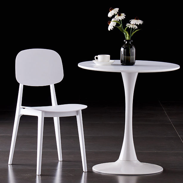 Plastic Scandinavian Armless Dining Chairs Open Back Side Chair (Set of 4) Clearhalo ' kitchen&dining_furn' 'Dining Chairs' 'Dining Tables & Seating' 'dining_chair' 'furn' 'furn_dining_chair' 'Furniture' 'furniture_dining_chair' 'Kitchen & Dining Furniture' 'kitchen' 3950914