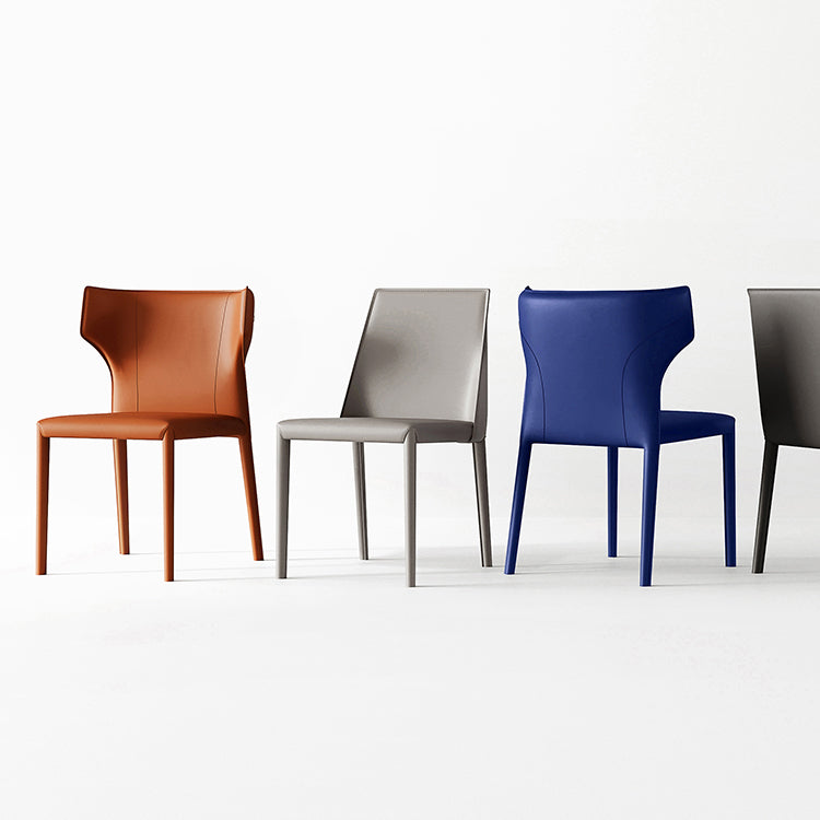 Scandinavian Style Leather Dining Chairs Armless Dining Chairs for Home Use (Set of 2) Clearhalo ' kitchen&dining_furn' 'Dining Chairs' 'Dining Tables & Seating' 'dining_chair' 'furn' 'furn_dining_chair' 'Furniture' 'furniture_dining_chair' 'Kitchen & Dining Furniture' 'kitchen' 3950917