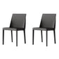 Scandinavian Style Leather Dining Chairs Armless Dining Chairs for Home Use (Set of 2) Dark Gray Solid Back Clearhalo ' kitchen&dining_furn' 'Dining Chairs' 'Dining Tables & Seating' 'dining_chair' 'furn' 'furn_dining_chair' 'Furniture' 'furniture_dining_chair' 'Kitchen & Dining Furniture' 'kitchen' 3950921