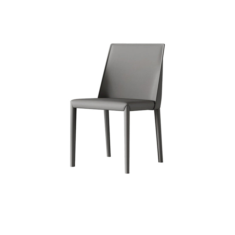 Scandinavian Style Leather Dining Chairs Armless Dining Chairs for Home Use (Set of 2) Clearhalo ' kitchen&dining_furn' 'Dining Chairs' 'Dining Tables & Seating' 'dining_chair' 'furn' 'furn_dining_chair' 'Furniture' 'furniture_dining_chair' 'Kitchen & Dining Furniture' 'kitchen' 3950925