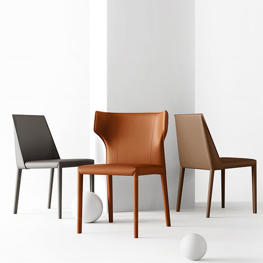 Scandinavian Style Leather Dining Chairs Armless Dining Chairs for Home Use (Set of 2) Clearhalo ' kitchen&dining_furn' 'Dining Chairs' 'Dining Tables & Seating' 'dining_chair' 'furn' 'furn_dining_chair' 'Furniture' 'furniture_dining_chair' 'Kitchen & Dining Furniture' 'kitchen' 3950929