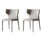 Scandinavian Style Leather Dining Chairs Armless Dining Chairs for Home Use (Set of 2) Grey Wingback Clearhalo ' kitchen&dining_furn' 'Dining Chairs' 'Dining Tables & Seating' 'dining_chair' 'furn' 'furn_dining_chair' 'Furniture' 'furniture_dining_chair' 'Kitchen & Dining Furniture' 'kitchen' 3950934