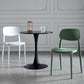 Scandinavian Plastic Armless Dining Chairs Stackable Open Back Side Chair (Set of 4) Clearhalo ' kitchen&dining_furn' 'Dining Chairs' 'Dining Tables & Seating' 'dining_chair' 'furn' 'furn_dining_chair' 'Furniture' 'furniture_dining_chair' 'Kitchen & Dining Furniture' 'kitchen' 3950937