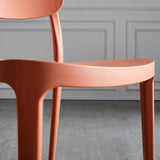 Scandinavian Plastic Armless Dining Chairs Stackable Open Back Side Chair (Set of 4) Clearhalo ' kitchen&dining_furn' 'Dining Chairs' 'Dining Tables & Seating' 'dining_chair' 'furn' 'furn_dining_chair' 'Furniture' 'furniture_dining_chair' 'Kitchen & Dining Furniture' 'kitchen' 3950952