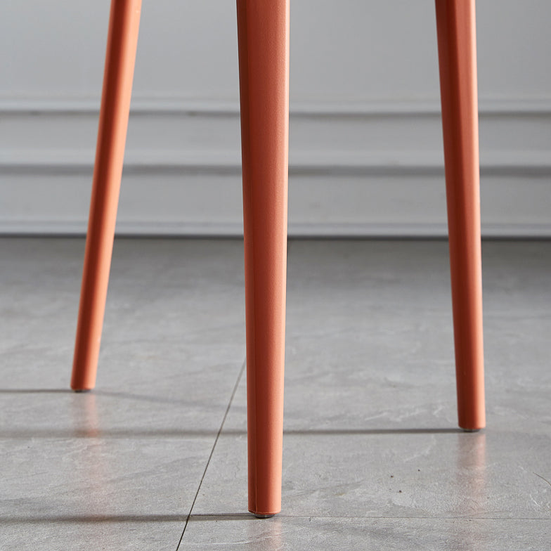 Scandinavian Plastic Armless Dining Chairs Stackable Open Back Side Chair (Set of 4) Clearhalo ' kitchen&dining_furn' 'Dining Chairs' 'Dining Tables & Seating' 'dining_chair' 'furn' 'furn_dining_chair' 'Furniture' 'furniture_dining_chair' 'Kitchen & Dining Furniture' 'kitchen' 3950953