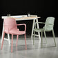Scandinavian Dining Arm Chairs Plastic Solid Back Armchairs (Set of 4) Clearhalo ' kitchen&dining_furn' 'Dining Chairs' 'Dining Tables & Seating' 'dining_chair' 'furn' 'furn_dining_chair' 'Furniture' 'furniture_dining_chair' 'Kitchen & Dining Furniture' 'kitchen' 3950960