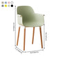 Scandinavian Dining Arm Chairs Plastic Armchairs with Wood Legs (Set of 4) Clearhalo ' kitchen&dining_furn' 'Dining Chairs' 'Dining Tables & Seating' 'dining_chair' 'Furniture' 'furniture_dining_chair' 'Kitchen & Dining Furniture' 'kitchen' 3950990