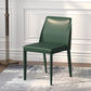 Scandinavian Leather Dining Chairs Solid Back Armless Dining Side Chairs Dark Green 1 Piece Clearhalo ' kitchen&dining_furn' 'Dining Chairs' 'Dining Tables & Seating' 'dining_chair' 'furn' 'furn_dining_chair' 'Furniture' 'furniture_dining_chair' 'Kitchen & Dining Furniture' 'kitchen' 3951003