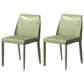 Scandinavian Leather Dining Chairs Solid Back Armless Dining Side Chairs Pea Green 2 Piece Set Clearhalo ' kitchen&dining_furn' 'Dining Chairs' 'Dining Tables & Seating' 'dining_chair' 'furn' 'furn_dining_chair' 'Furniture' 'furniture_dining_chair' 'Kitchen & Dining Furniture' 'kitchen' 3951012