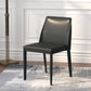 Scandinavian Leather Dining Chairs Solid Back Armless Dining Side Chairs Black 1 Piece Clearhalo ' kitchen&dining_furn' 'Dining Chairs' 'Dining Tables & Seating' 'dining_chair' 'furn' 'furn_dining_chair' 'Furniture' 'furniture_dining_chair' 'Kitchen & Dining Furniture' 'kitchen' 3951023