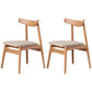 Contemporary Style Dining Room Chairs Solid Dining Armless Chairs with Wooden Legs Gray-Khaki 2 Piece Set Clearhalo ' kitchen&dining_furn' 'Dining Chairs' 'Dining Tables & Seating' 'dining_chair' 'furn' 'furn_dining_chair' 'Furniture' 'furniture_dining_chair' 'Kitchen & Dining Furniture' 'kitchen' 3951045